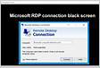 MS-RDP black screen connecting to VDI